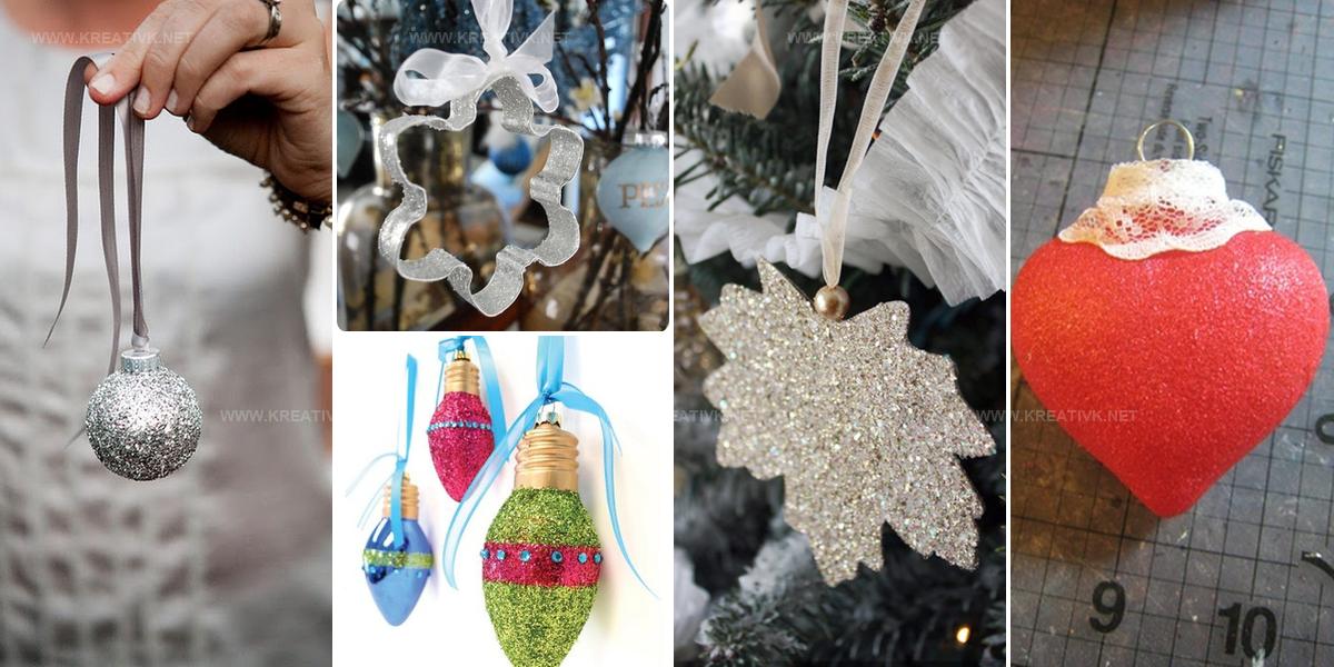6952127 DIY Glitter Christmas Tree Ornament Ideas