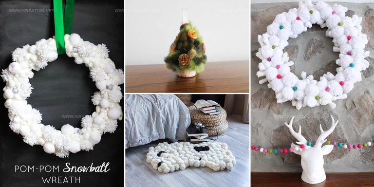 4248224 DIY Pom Pom Winter Decoration Ideas