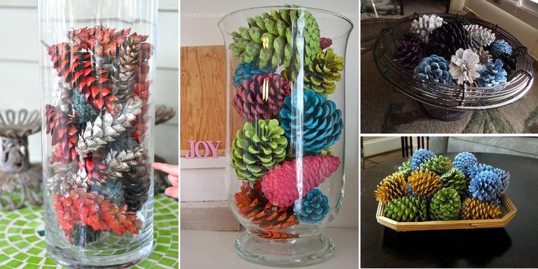 4860867 Spray Painted Pinecone Decor Ideas