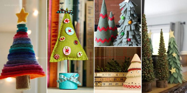 6972381 DIY Felt Tabletop Christmas Tree Ideas