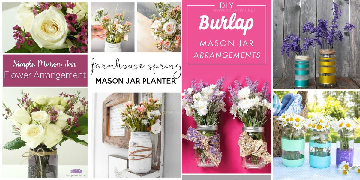 3339658 DIY Mason Jar Flower Arrangement Ideas