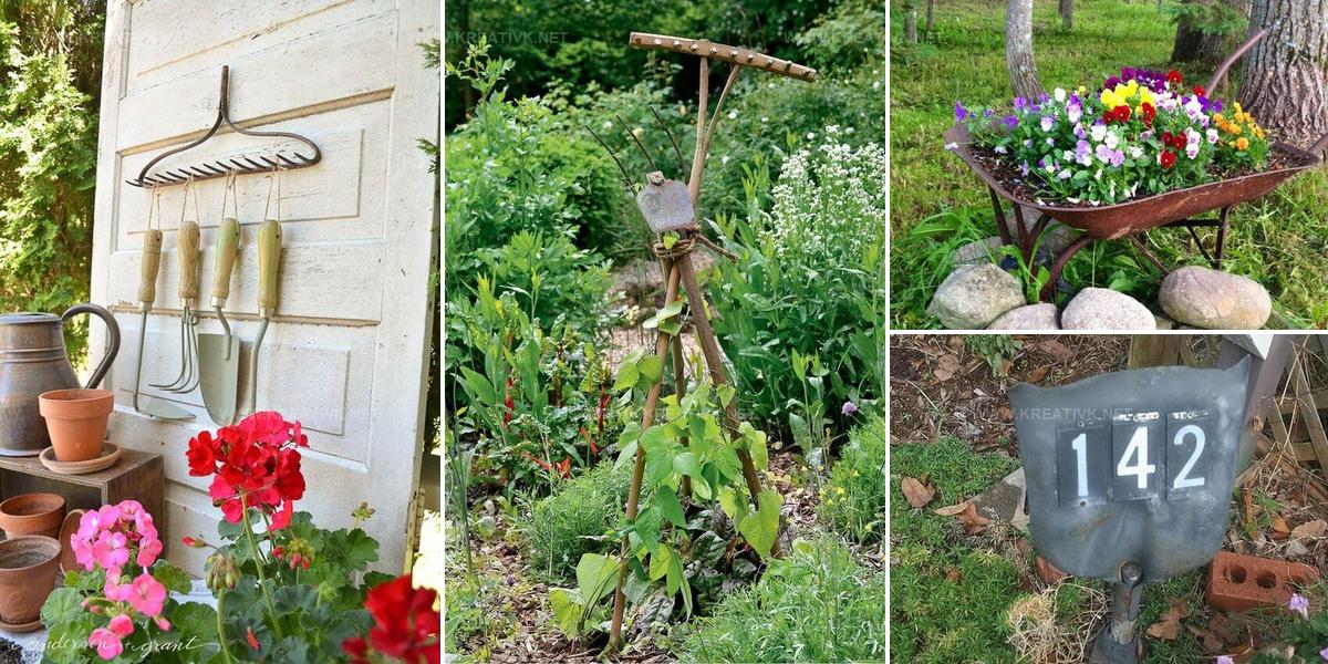 1351400 Upcycled Garden Tool Decor Ideas