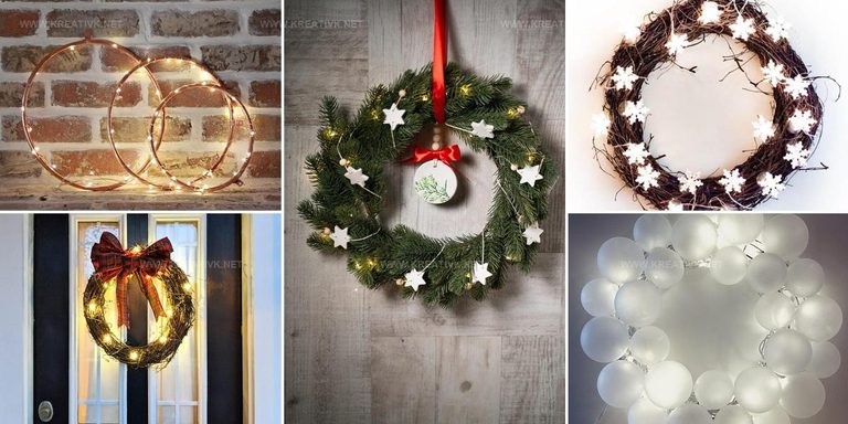 7543799 DIY Lit Christmas Wreath Ideas
