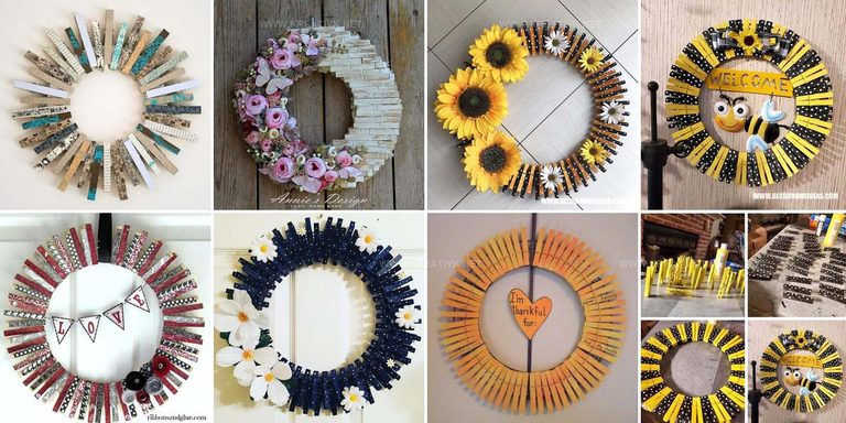 8145426 DIY Clothespin Wreath Ideas
