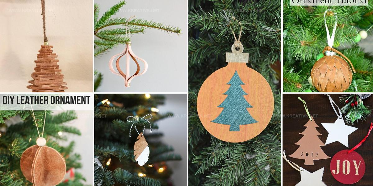 8202122 DIY Leather Christmas Ornament Ideas