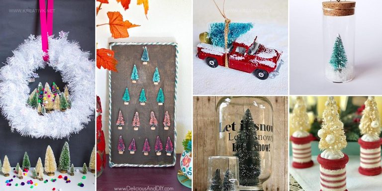 8942114 DIY Bottle Brush Christmas Tree Ideas