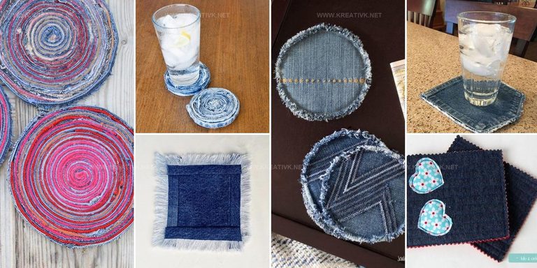 2506126 DIY Denim Coaster Ideas
