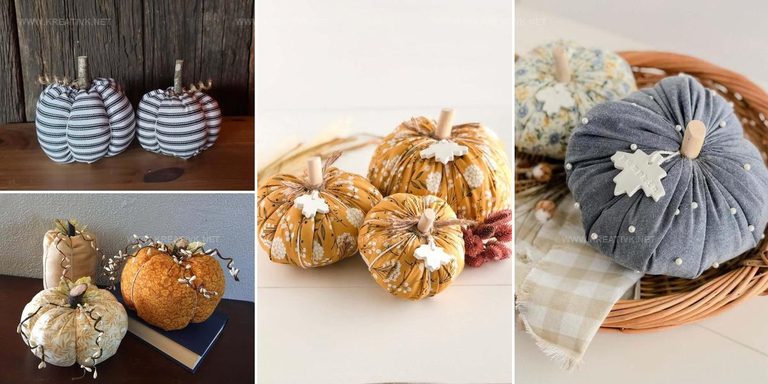 9129414 Fabric Pumpkin Decor Ideas