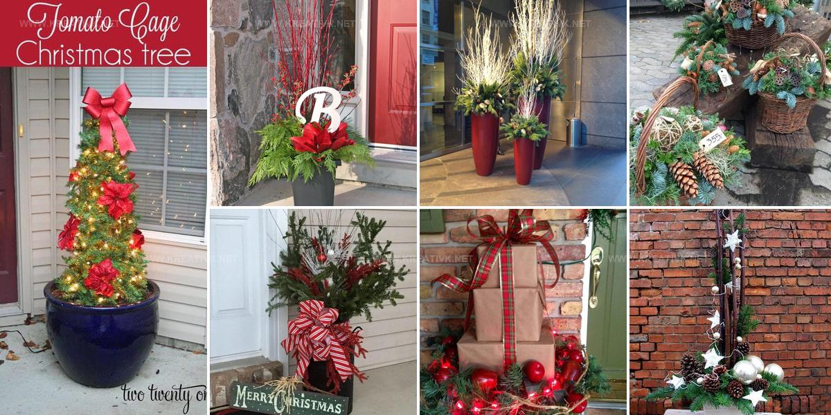6008134 Christmas Outdoor Planter Ideas