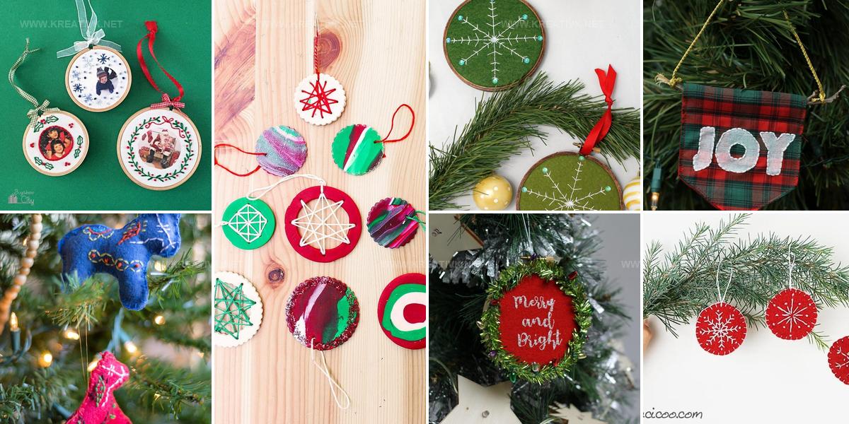 7260991 DIY Embroidered Christmas Ornament Ideas