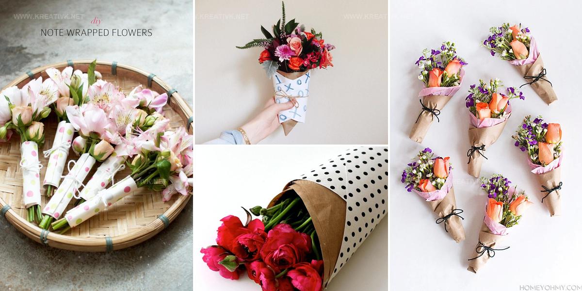 7597101 DIY Flower Bouquet Wrap Ideas