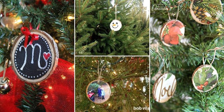 9857822 DIY Wood Slice Christmas Ornament Ideas