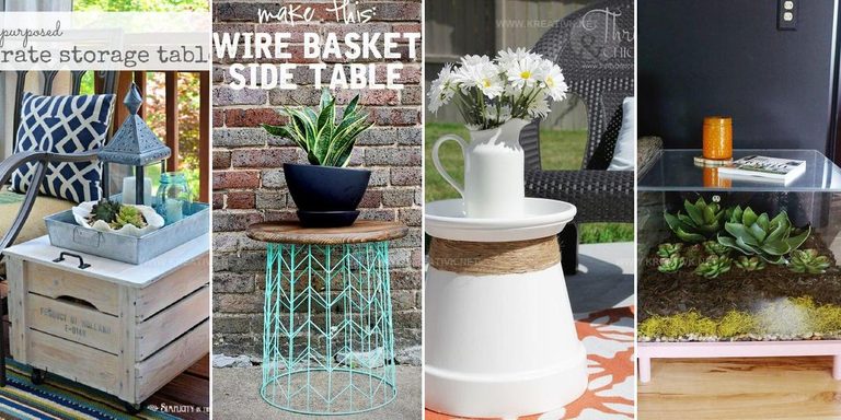 8942272 DIY Side Garden Table Ideas