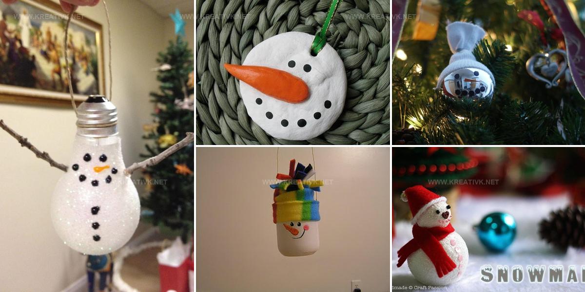 1923323 DIY Snowman Christmas Ornament Ideas