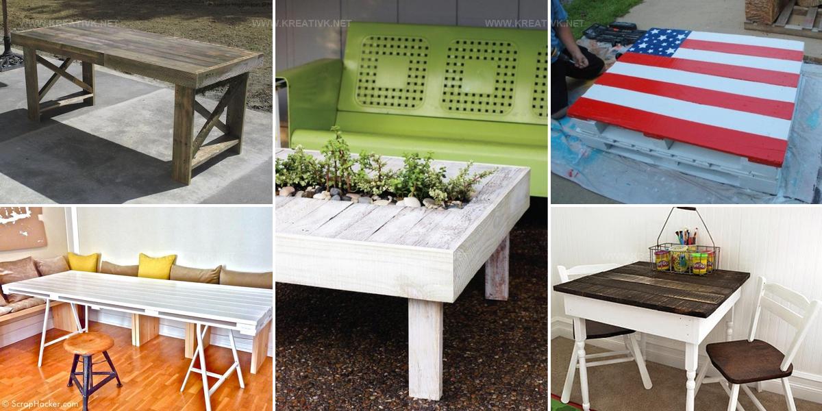 8008372 DIY Pallet Dining Table Ideas