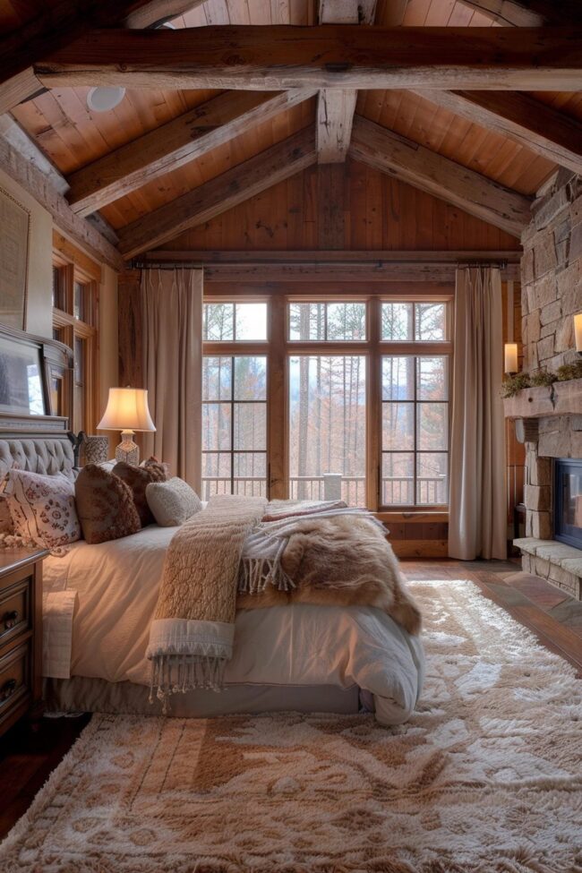 Warm Wooden Bedroom Retreat