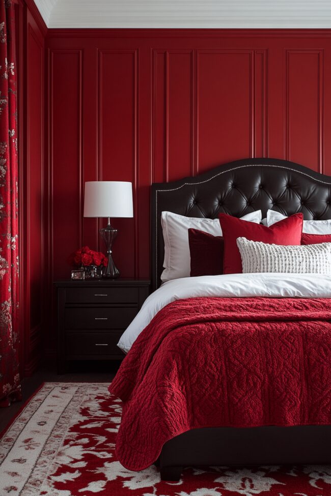 Intense Red and Noir Elegance