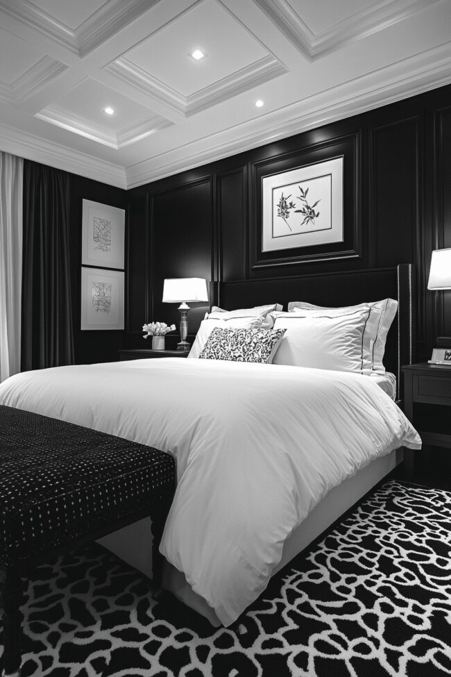 Iconic Black and White Bedroom