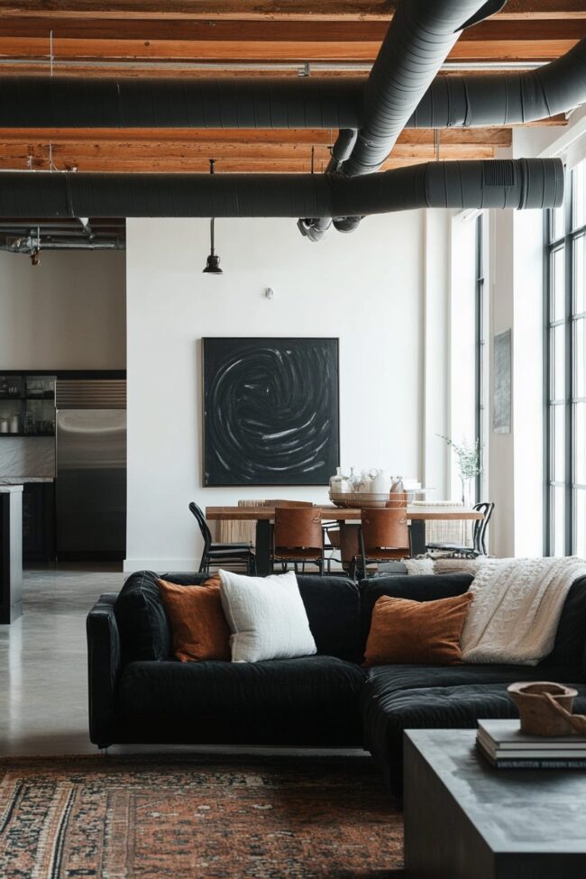 Industrial Velvet Home Decor Harmony