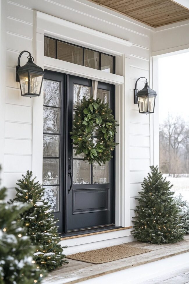 Sleek Holiday Porch Style