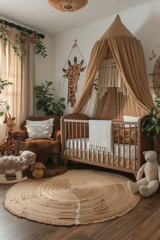 Wild Nature Themed Baby Room