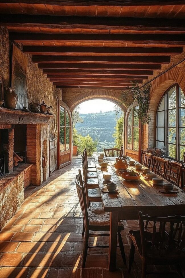Charming Tuscan-Inspired Dining Space