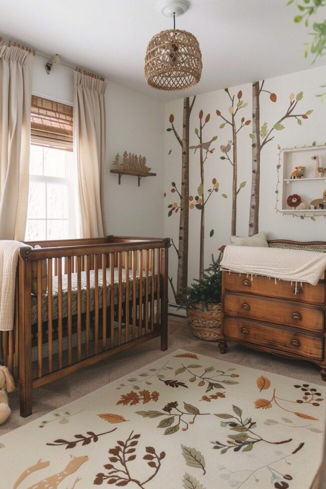 Charming Forest-Inspired Baby Room