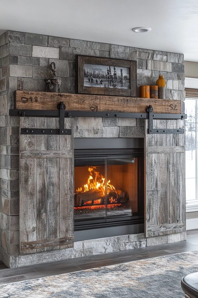 Rustic Fireplace Charm