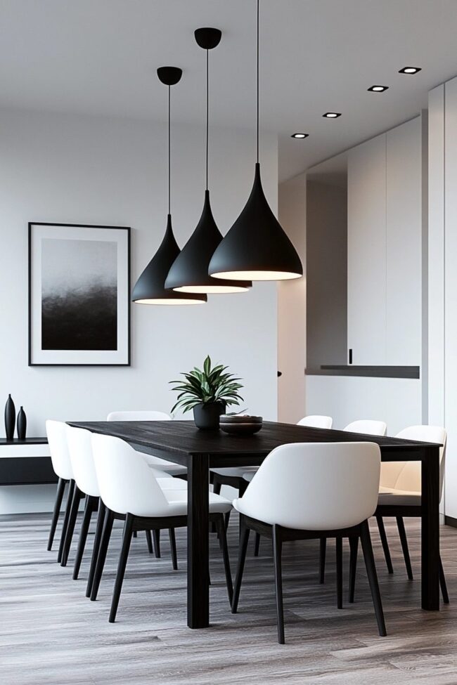 Monochrome Dining Elegance