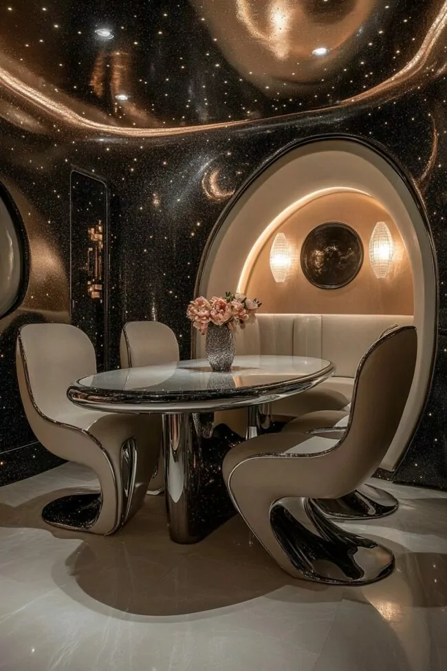 Sleek Retro Dining Area Design
