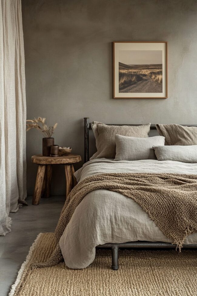 Earthy Tones in Tranquil Bedroom Retreat
