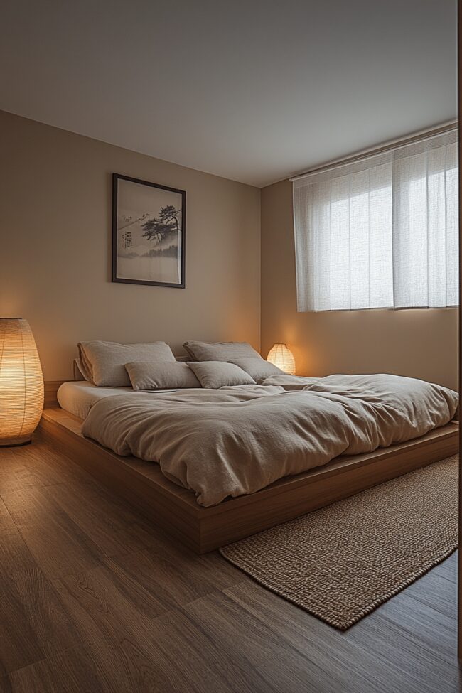 Zen Minimalist Sleeping Quarters