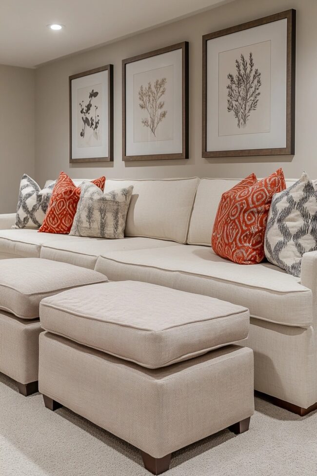 Stylish Basement Retreat