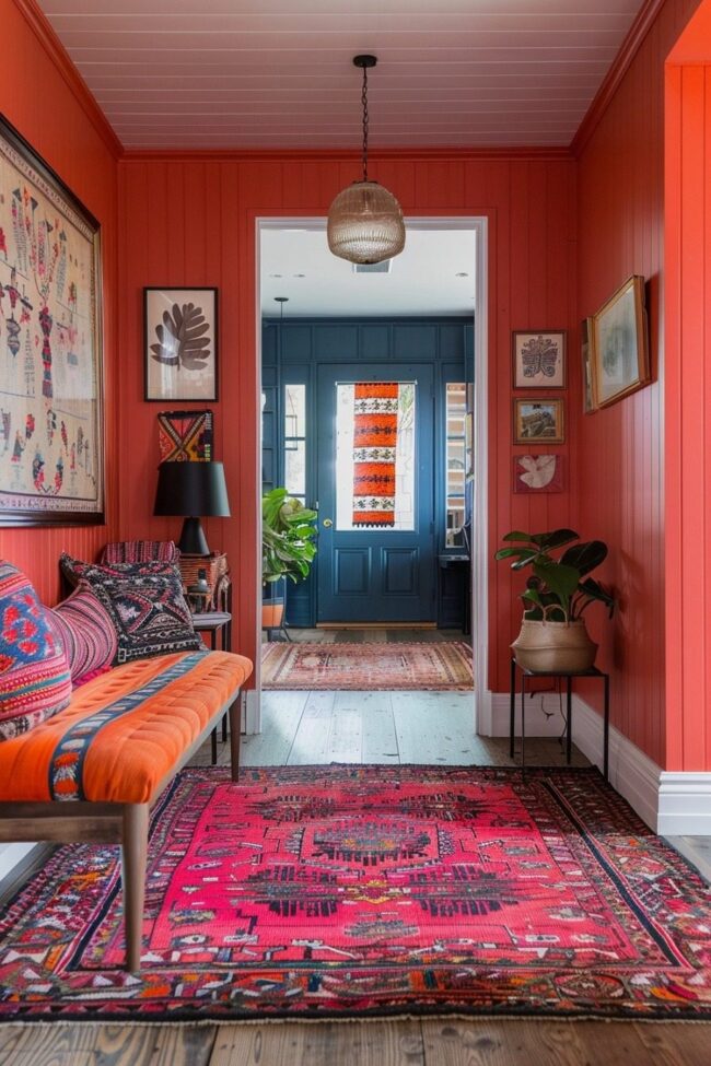 Eclectic Boho Entryway