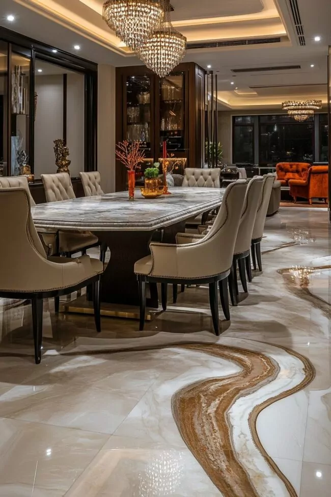 Brilliant Marble Dining Space Design