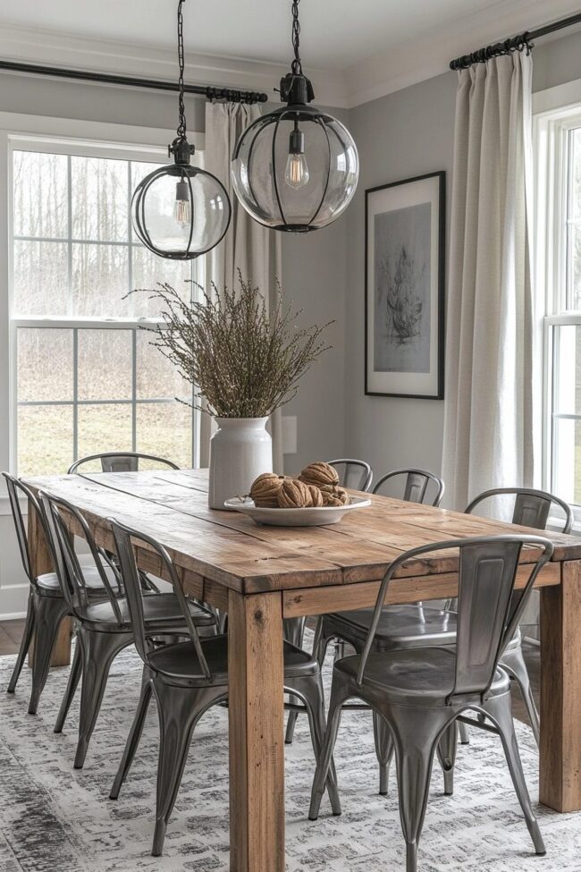 Rustic Charm with Industrial Touches