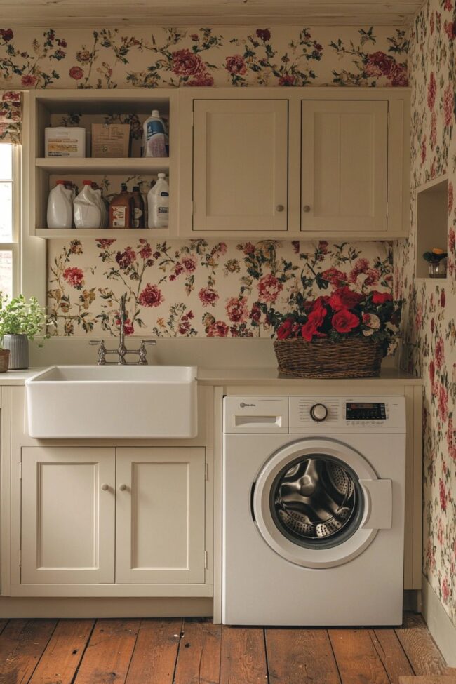 Victorian-Inspired Laundry Space