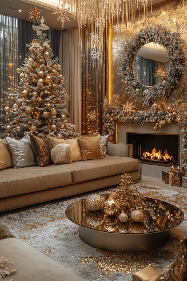 Opulent Metallic Lounge
