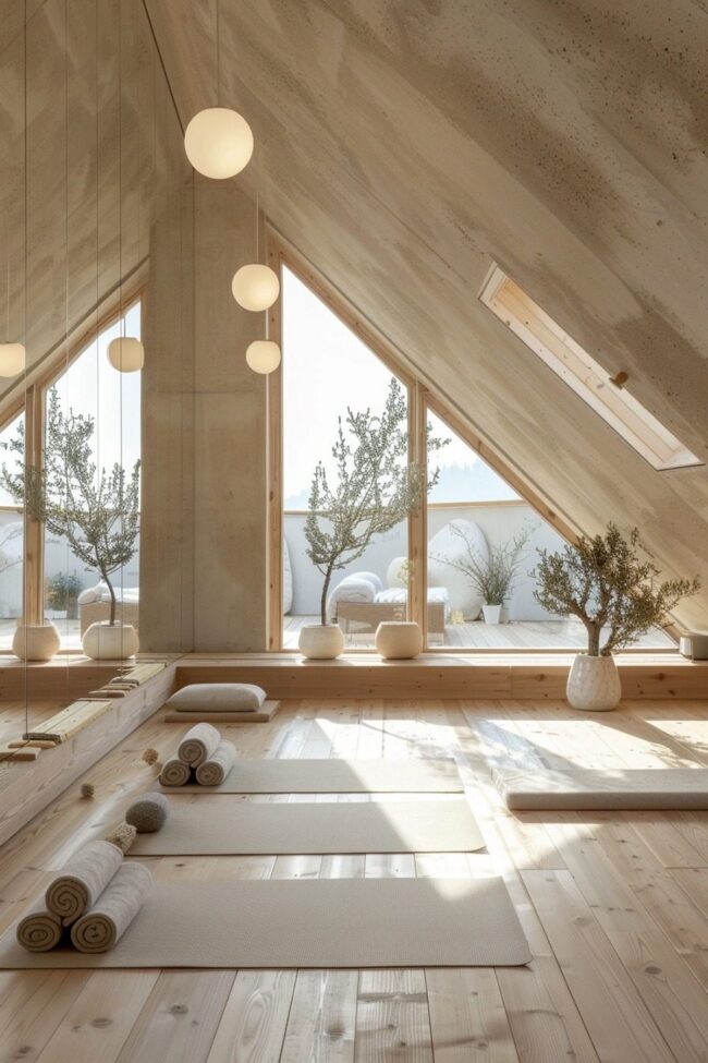 Serene Attic Yoga Space