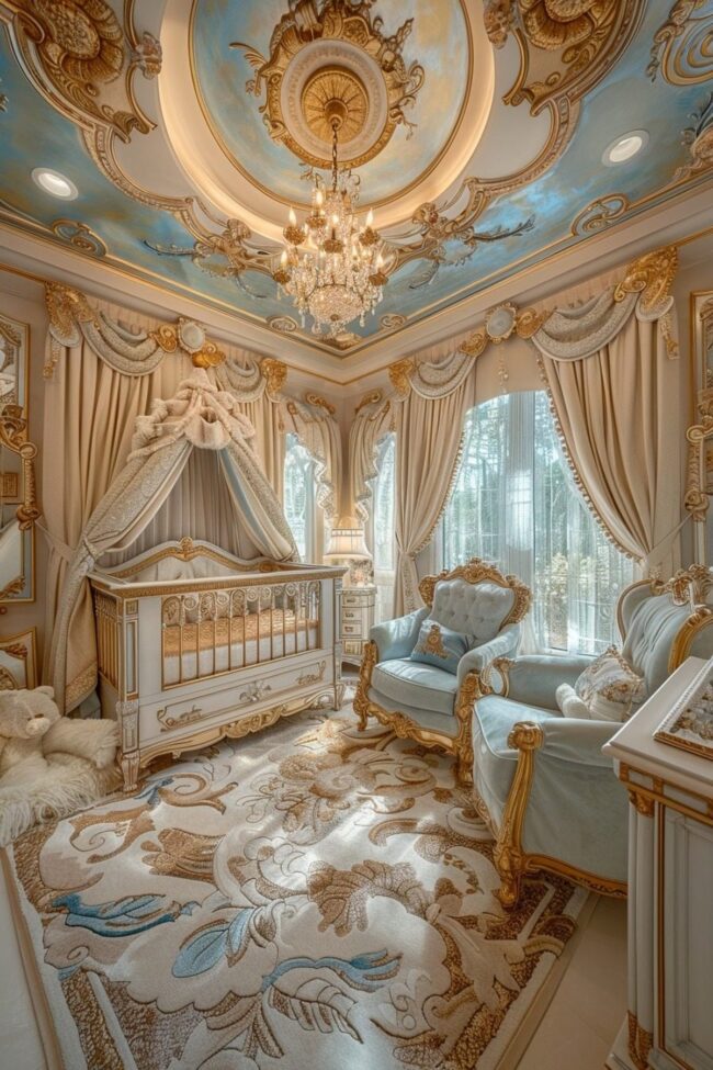 Opulent Rococo Nursery Design Ideas
