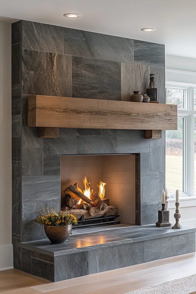 Rustic Elegance Fireplace Design