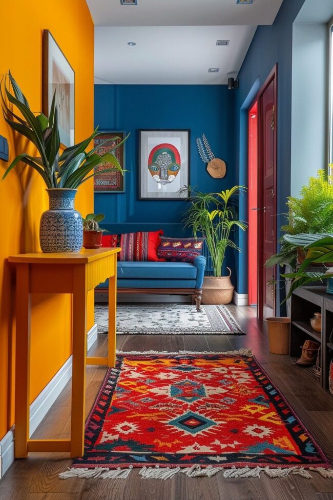 Bold Hues in Compact Areas