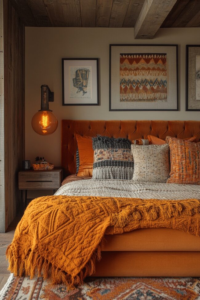 Colorful 70s Getaway Bedroom