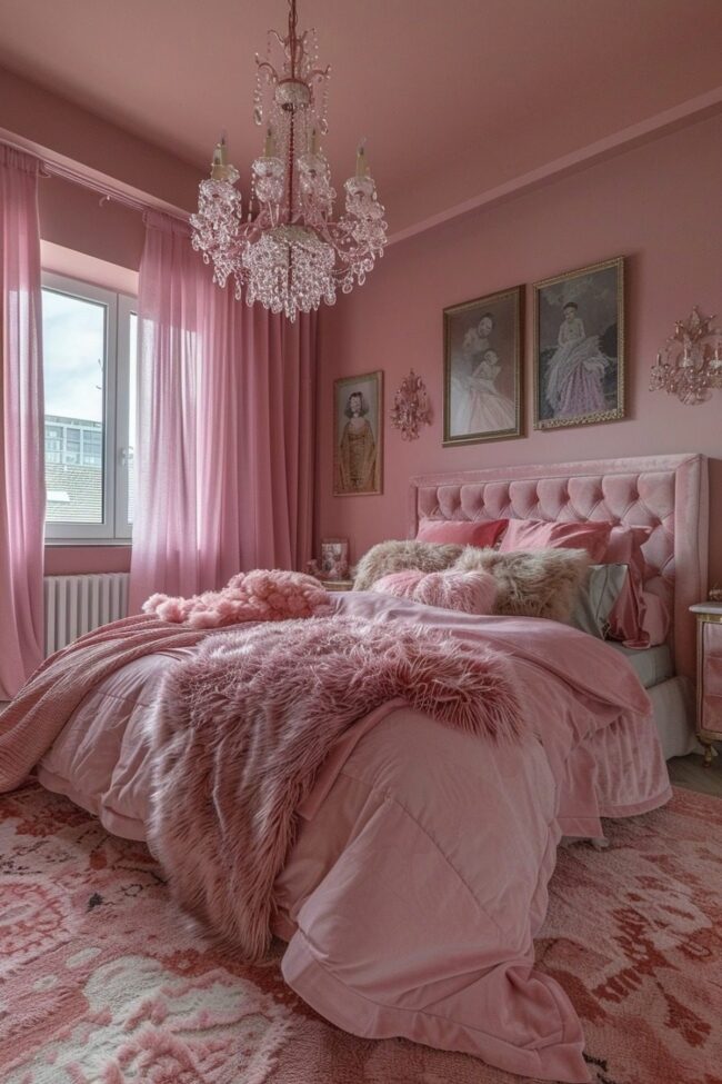Alluring Pink-Themed Bedroom Designs