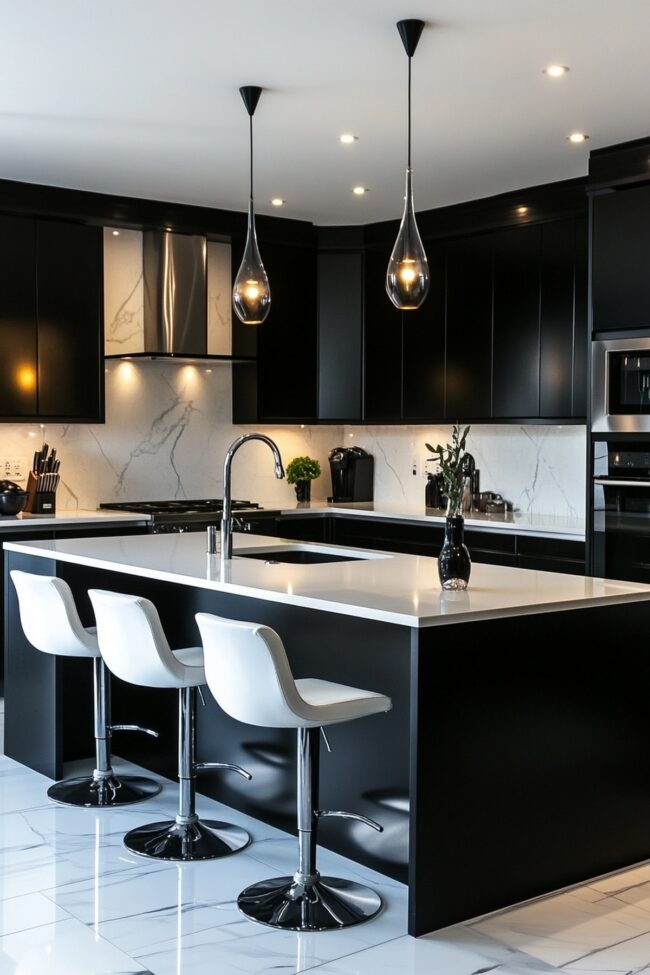 Monochrome Kitchen Elegance
