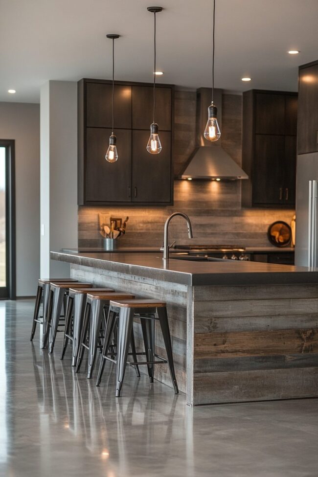 Spacious Industrial Farmhouse with Open Design