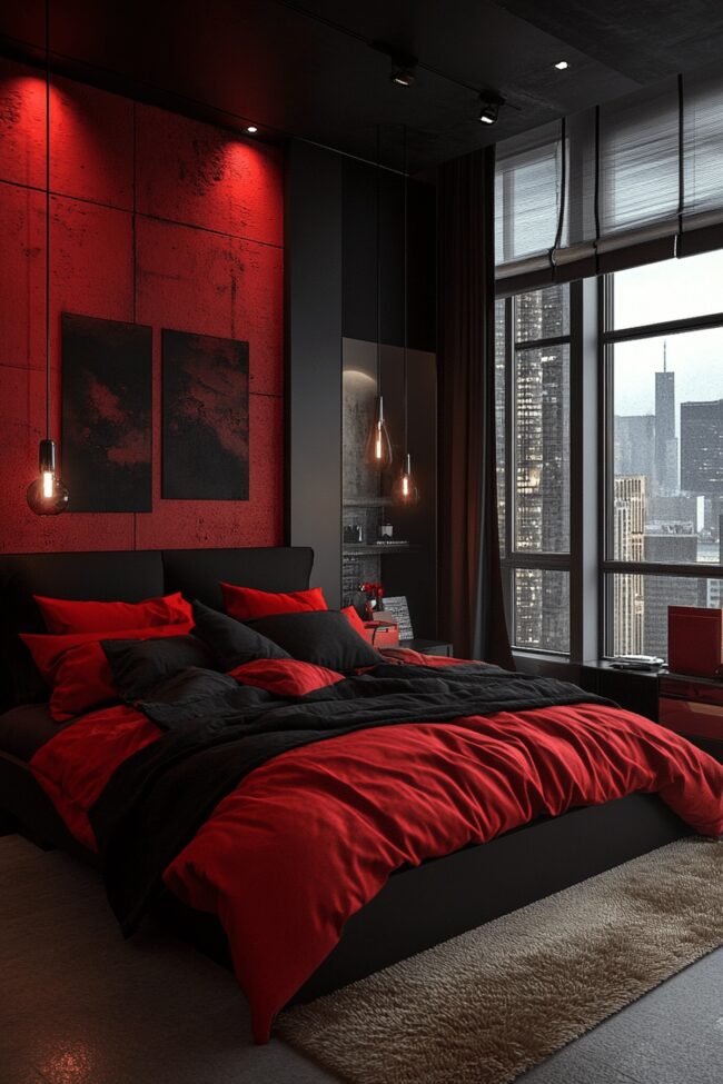 Modern Red and Black Sanctuary