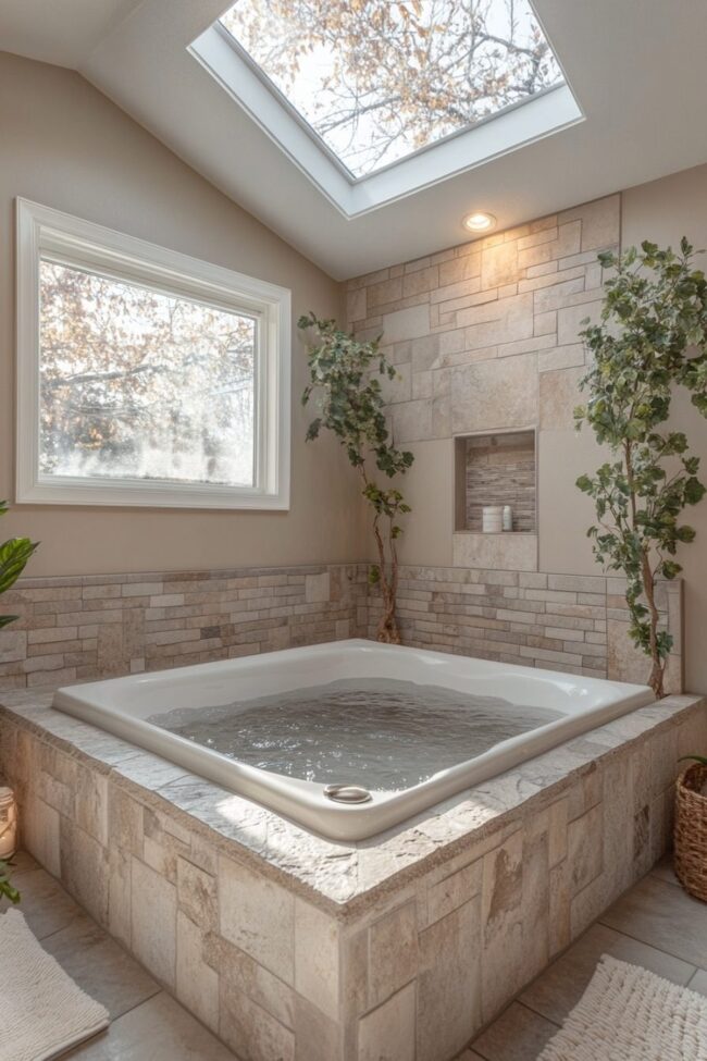Bright and Airy Bathroom Skylights