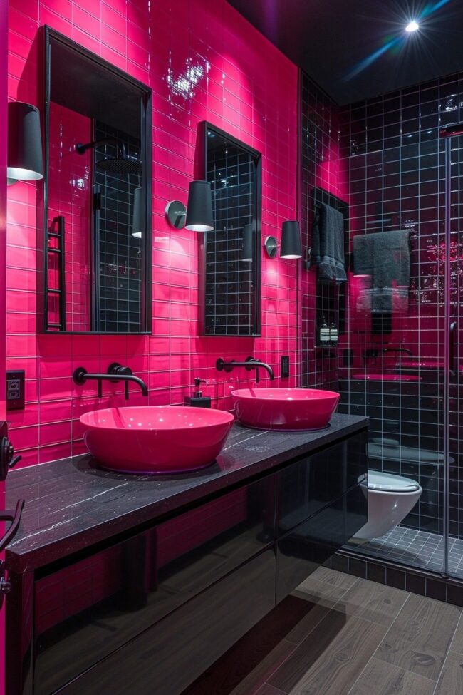 Bold Pink and Black
