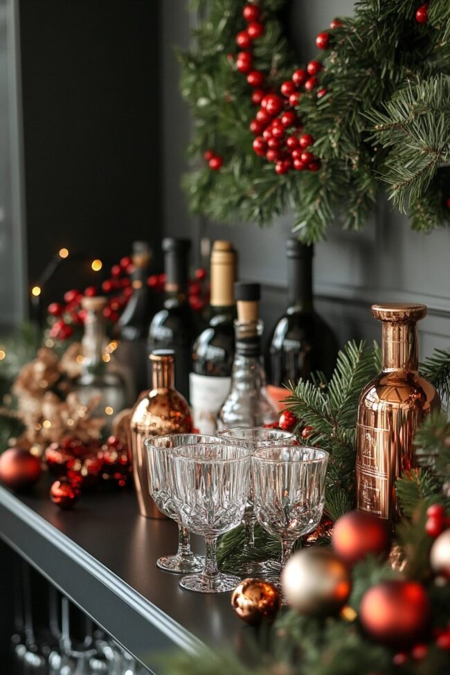 Contemporary Holiday Drink Station